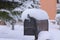 snowy postbox - mailbox