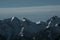 Snowy ridge in the Alps