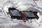 Snowy roof with windows