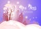 Snowy Silhouette City Happy New Year Merry Christmas Greeting Card Banner