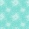 Snowy Soft colors pattern. Hand drawn art white flowers on blue background.