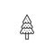 Snowy Spruce tree outline icon
