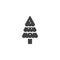 Snowy Spruce tree vector icon