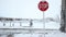 Snowy Stop Traffic Sign