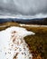 Snowy stormy mountains