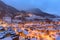 Snowy sunrise in the town of Canillo, Andorra.