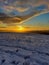 Snowy sunset in the Brecons