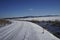 Snowy track in winter