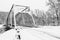 Snowy View of Clays Ferry Warren Truss Bridge - Kentucky River - Kentucky
