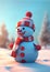 Snowy winter background template for Christmas Funny snowman 1690449621681 7