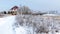 Snowy winter in the countryside. Nature in hoarfrost