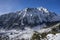 Snowy winter mountain landscape in the Tatra Mountains. Slavkovsky Peak