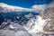 The snowy winter panorama of Dachstein Alps, Austria