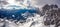 The snowy winter panorama of Dachstein Alps, Austria