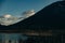 Snowy winter scenery in the Canadian Rocky Mountains - Mount Rundle and Vermillion Lakes - Banff National Park, Canada