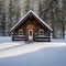 A snowy winter wonderland with a quaint cabin in the distance2, Generative AI