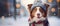 A snowy wonderland provides the backdrop for an Australian Shepherd's winter portrait, showcasing the season's