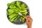 Soak vegetable in water with salt to remove pesticides residues