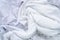 Soak white clothes in powder detergent water dissolution.