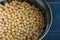 Soaking Chickpeas in a Mixing Bowl