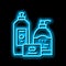 soap bath chemical liquid neon glow icon illustration