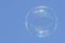 Soap bubble flying in the air