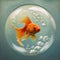 Soap Bubble Goldfish: A Humorous Surrealist Planet