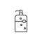 Soap dispenser bottle line icon, outline vector sign, linear style pictogram isolated on white