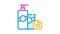 soap and hand cleanser color icon animation