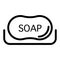 Soap line icon. Hygiene illustration isolated on white. Toiletries outline style design, designed for web and app. Eps