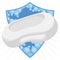 Soap over Shield with Bubbles Promoting Cleaning and Antibacterial Power, Vector Illustration