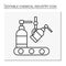 Soap production line icon