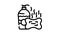 soap smell line icon animation