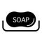 Soap solid icon. Hygiene illustration isolated on white. Toiletries glyph style design, designed for web and app. Eps 10.