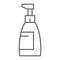 Soap thin line icon, cosmetic and wash, bottle sign, vector graphics, a linear pattern on a white background.