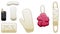 Soaps, shower sponges and pumice stone set