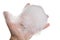Soapy foam on man\'s hand