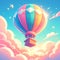 Soar through the sky in a vibrant hot air balloon