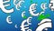 Soaring euro rate. Looped animation.