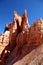 Soaring hoodoo against the bright blue sky in Bryce Canyon National Park