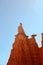 Soaring hoodoos against the bright blue sky in Bryce Canyon National Park