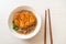 Soba ramen noodle with Japanese fried pork cutlet (tonkatsu