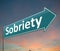 Sobriety sign concept.