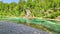 Soca - Turquoise creek of Soca river in Bovec, Triglav National Park, Slovenia