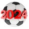 Soccer 2024, concept. 3D rendering