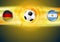 Soccer background. Germany and Argentina football