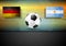 Soccer background. Germany and Argentina football