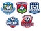 Soccer badge design collection