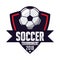 Soccer badge, football logo sport