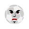 Soccer ball angry Emoji. Football Ball evil aggressive emotion a
